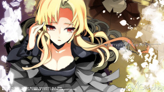 Blonde woman black dress white 2 - woman free wallpaper