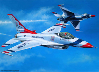 Jets flying smoke jet fighter - digital painting free wallpaper
