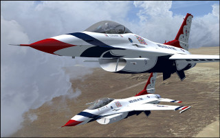 Fighter jets desert sky clouds - foto realistic free wallpaper