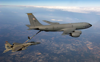 Military plane fighter jet flying - a parachute free wallpaper