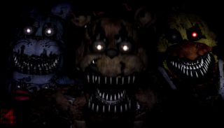 Creepy stuffed animals glowing eyes 2 - ultra realistic face free wallpaper