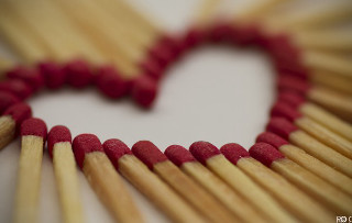 Heart matches red string love - a heart free wallpaper