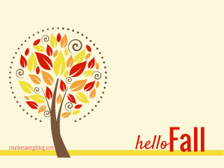 Tree hello fall yellow border - a yellow border free wallpaper