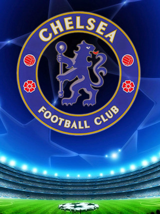 Soccer stadium blue yellow logo - a green field free wallpaper