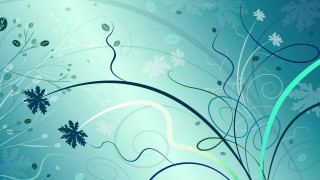 Blue background leaves flowers nature - a bunch of leaves free wallpaper