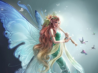 Fairy wand butterflies hair wings - a fairy free wallpaper