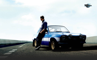 Man leaning blue car road 2 - overhead free wallpaper