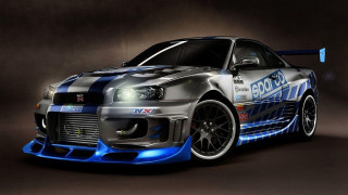 Car blue stripe hood up - a blue stripe free wallpaper