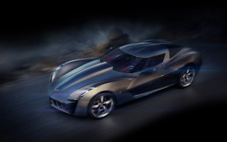 Silver black sports car night - a silver free wallpaper