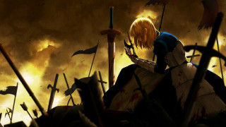 Woman blue dress sword field - dark soul free wallpaper