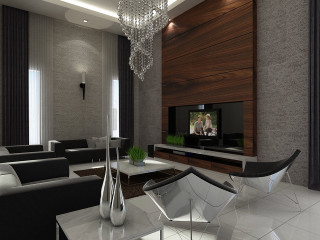 Living room chandelier television table - digital free wallpaper