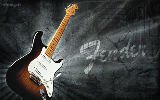 Guitar black body brown neck - a black body free wallpaper
