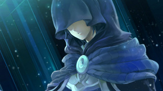 Hooded jacket person snow night - mysterious free wallpaper