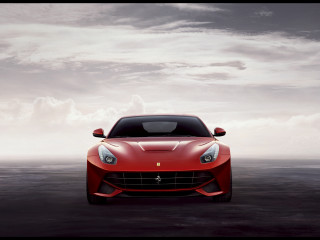 Red sports car open area - a red sports car free wallpaper
