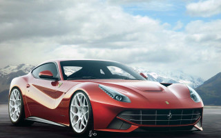 Red sports car parking lot 50 - matte drawing free wallpaper
