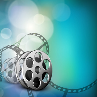 Film reel film strip blue 2 - video art free wallpaper