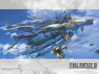 Futuristic flying vehicles sky clouds - amano free wallpaper