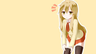 Girl dress boots yellow background - a red sun free wallpaper