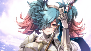 Blue hair woman sword armor - ada gladys killins free wallpaper