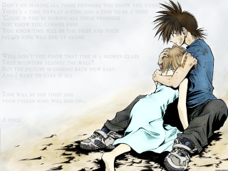 Man woman hugging ground message - a message free wallpaper