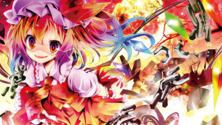 Girl gun anime characters surrounding - autodestructive art free wallpaper