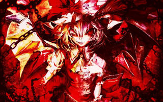 Demon winged woman knife blood - her hand and a demon free wallpaper