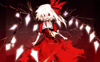 Woman red dress red bird 2 - a red bird free wallpaper