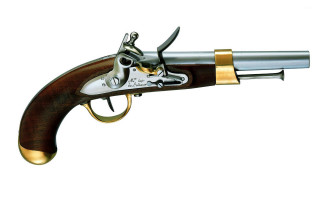 Gun brass barrel wooden silver - coppo di marcovaldo free wallpaper