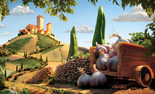 Truck garlic onions painting back - great free wallpaper