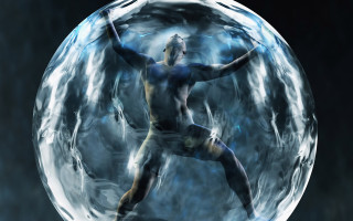 Man in ball body arms - buckminster fuller free wallpaper