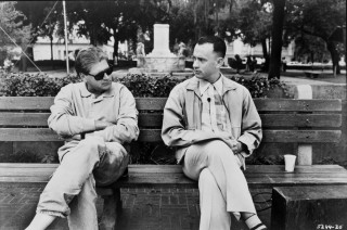 Two men bench park smoking - two man free wallpaper