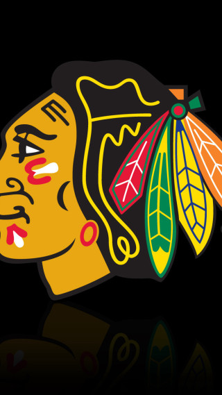 Chicago black hawks reflection leaf - logo free wallpaper