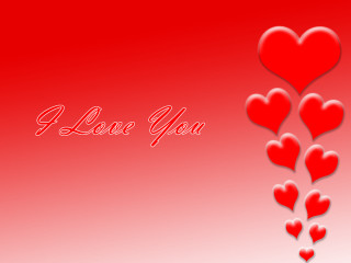 Red background hearts i love - heart free wallpaper