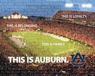 Auburn stadium field belonging words - a large field free wallpaper