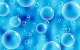 Blue background bubbles different sizes 2 - different free wallpaper