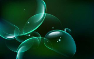Green background bubbles side bubbles - an airbrush painting free wallpaper for desktop