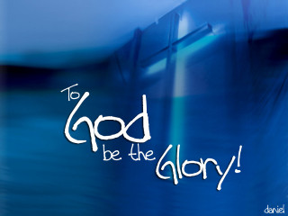 Blue background white lettering cross 2 - a white lettering free wallpaper