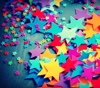 Colorful stars tabletop black background 6 - florianne becker free wallpaper