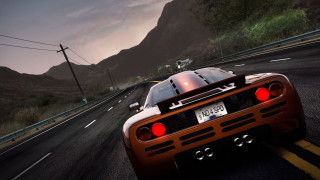 Red car mountain road speed - a road next free wallpaper