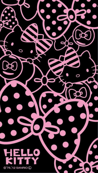 Hello kitty poster polka dots - funny free wallpaper