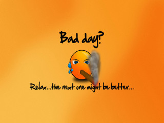 Bad day smiley face pencil - bad free wallpaper
