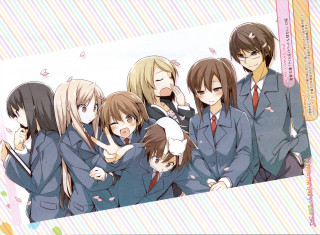 Suits ties group photo colorful - a picture together in front free wallpaper