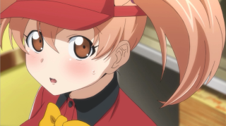 Girl redhat redshirt yellowcat blush - a red hat free wallpaper