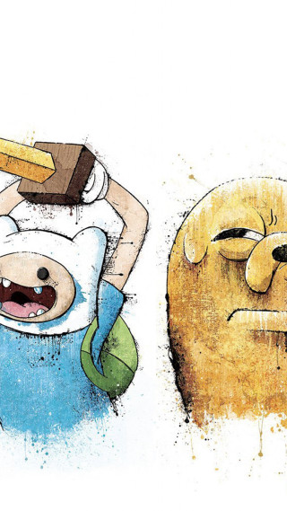 Cartoon man hammer bear bag - free sci-fi wallpaper