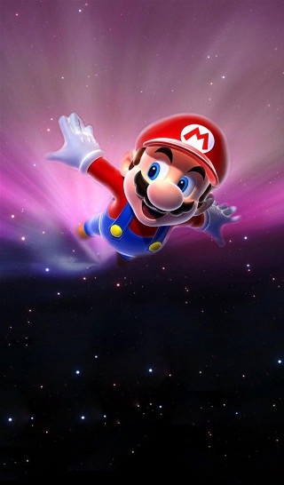 Mario running air purple background 2 - chris labrooy free wallpaper