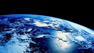 Earth space ocean landforms view - a black sky free wallpaper
