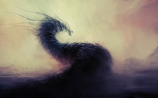 Black bird long hair city - a black bird free wallpaper