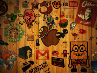 Wooden wall stickers background variety - a wooden wall behind free wallpaper