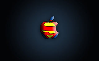 Apple logo superman apple side - an apple logo free wallpaper