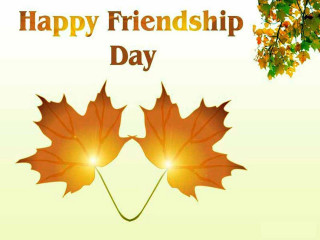 Happy friend day card leaves - happy free wallpaper